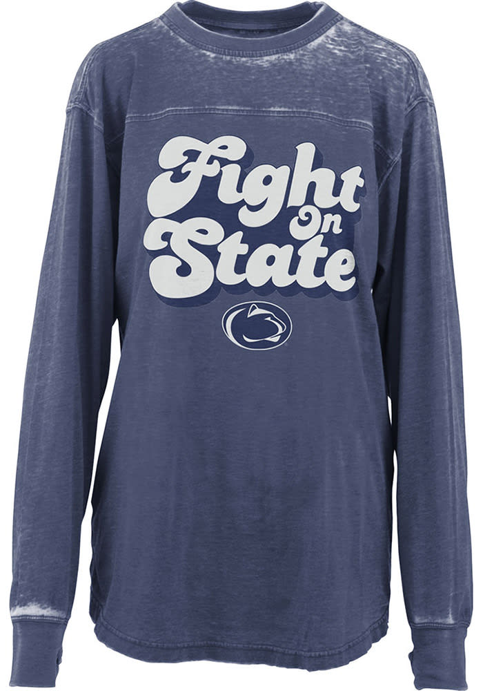 Penn State Nittany Lions Womens Navy Blue Vintage LS Tee