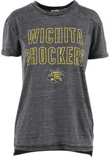 Pressbox Wichita State Shockers Womens Black Vintage Boyfriend Short Sleeve T-Shirt