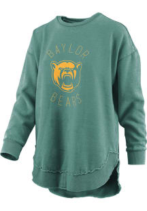 Pressbox Baylor Bears Womens Green Bakersfield Crew Sweatshirt