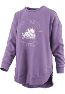 Pressbox TCU Horned Frogs Womens Purple Bakersfield Crew Sweatshirt
