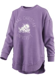 TCU Horned Frogs Womens Purple Bakersfield Crew Sweatshirt