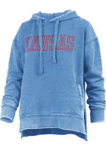 Pressbox Kansas Jayhawks Womens Blue Marni Hooded Sweatshirt