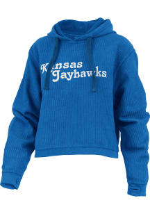 Pressbox Kansas Jayhawks Womens Blue California Dreaming Hooded Sweatshirt