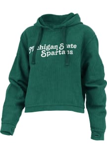 Womens Michigan State Spartans Green Pressbox California Dreaming Hooded Sweatshirt