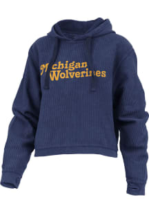 Pressbox Michigan Wolverines Womens Navy Blue California Dreaming Hooded Sweatshirt