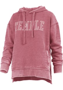 Pressbox Temple Owls Womens Crimson Marni Hooded Sweatshirt