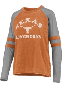 Pressbox Texas Longhorns Womens Burnt Orange Piper Raglan LS Tee