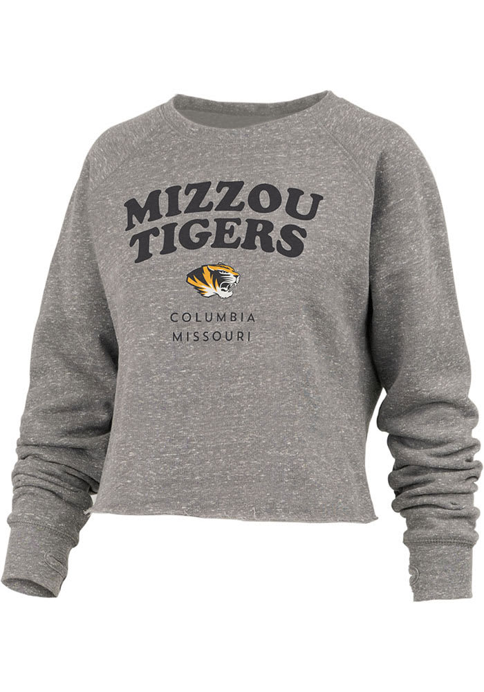 Missouri Tigers Womens Grey Visalia Crew Sweatshirt