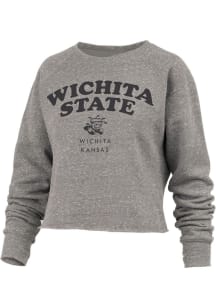 Pressbox Wichita State Shockers Womens Grey Visalia Crew Sweatshirt