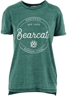 Pressbox Northwest Missouri State Bearcats Womens Green Ella Seal Short Sleeve T-Shirt