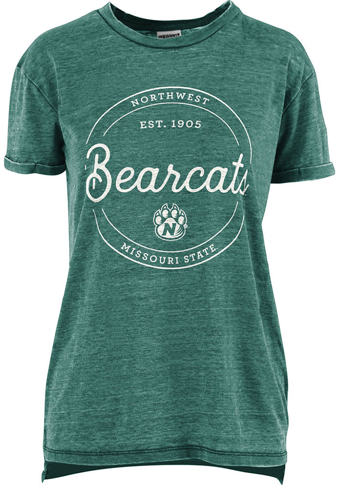 Northwest Missouri State Bearcats Womens Green Ella Seal Short Sleeve T-Shirt