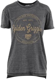 Oakland University Golden Grizzlies Womens Black Ella Seal Short Sleeve T-Shirt