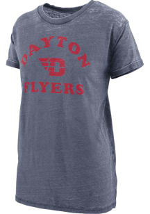 Pressbox Dayton Flyers Womens Navy Blue Summer Camp Short Sleeve T-Shirt