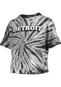 Pressbox Detroit Womens Black Tie-Dye Short Sleeve T-Shirt