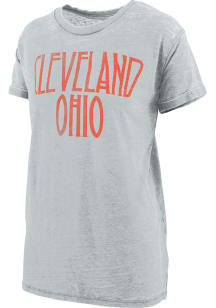 Cleveland Women's Grey Rock n Roll Vintage BF Short Sleeve T-Shirt