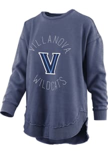 Pressbox Villanova Wildcats Womens Navy Blue Bakersfield Crew Sweatshirt