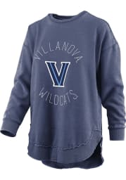 Villanova Wildcats Womens Navy Blue Bakersfield Crew Sweatshirt