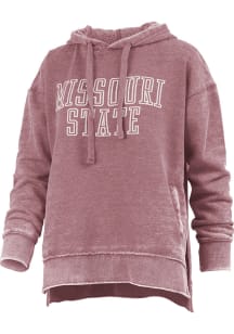 Pressbox Missouri State Bears Womens Maroon Vintage Burnout Hooded Sweatshirt