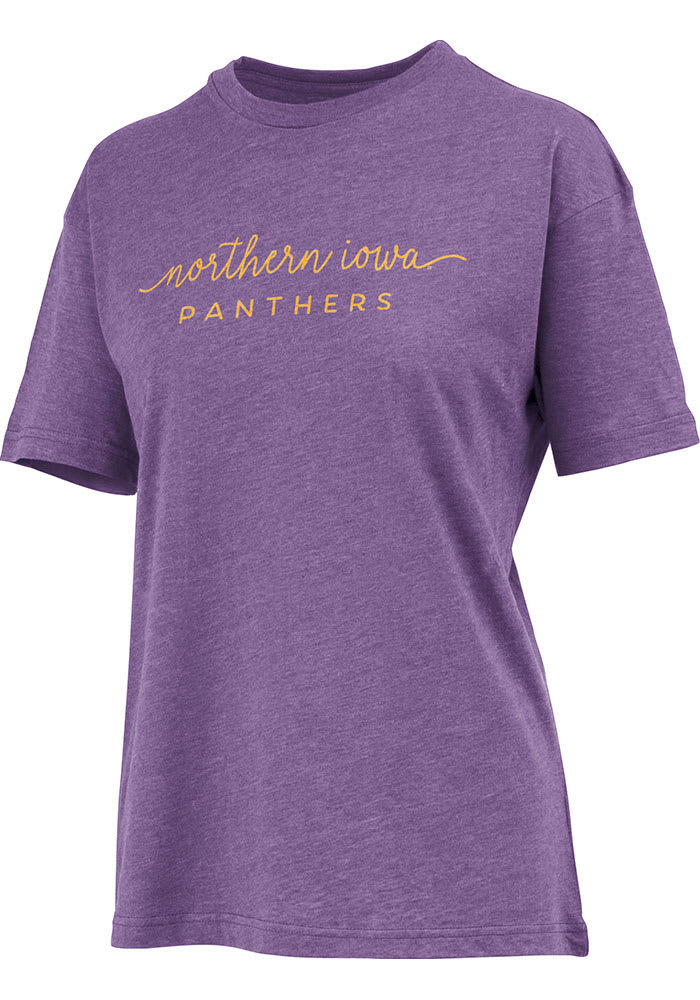 Northern Iowa Panthers Womens Purple Melange Short Sleeve T-Shirt