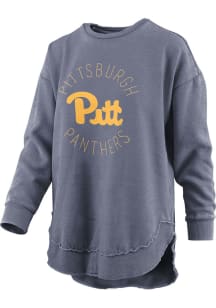Pressbox Pitt Panthers Womens Blue Bakersfield Crew Sweatshirt