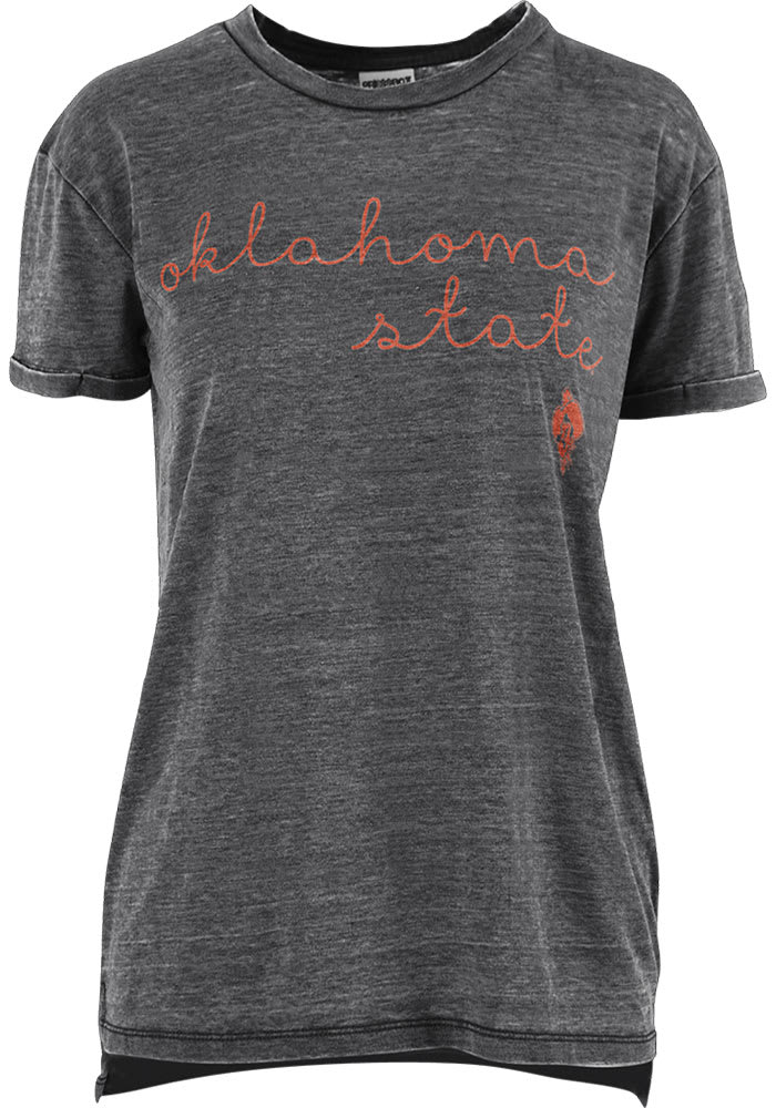 Oklahoma State Cowboys Womens Black Regan Short Sleeve T-Shirt