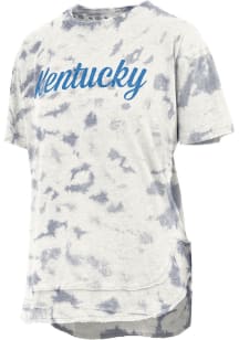 Pressbox Kentucky Womens Navy Blue Script Short Sleeve T-Shirt