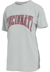 Pressbox Cincinnati Womens Grey Wordmark Short Sleeve T-Shirt