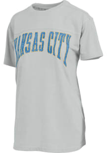 Pressbox Kansas City Womens Grey Wordmark Short Sleeve T-Shirt