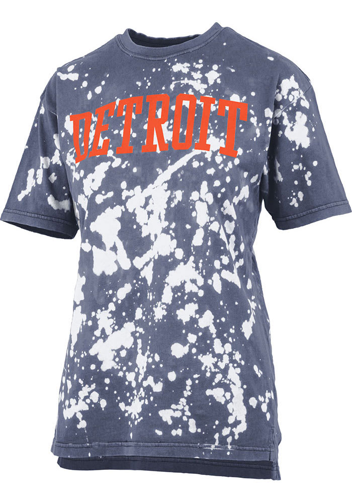 Detroit Womens Navy Blue Short Sleeve T-Shirt