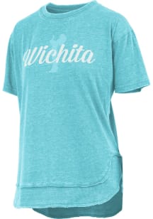 Pressbox Wichita Womens Green Wordmark Short Sleeve T-Shirt