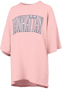 Pressbox Manhattan Womens Pink Script Short Sleeve T-Shirt