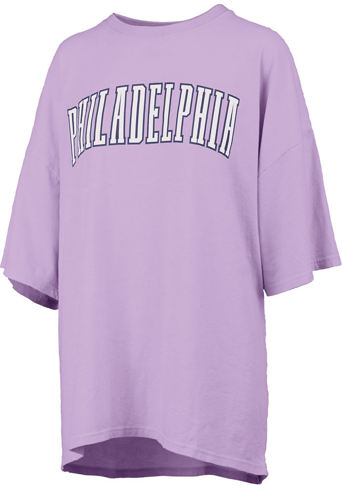 Philadelphia Womens Purple Short Sleeve T-Shirt