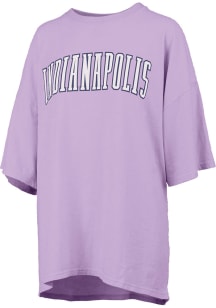 Pressbox Indianapolis Womens Purple Script Short Sleeve T-Shirt