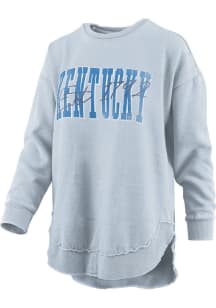 Pressbox Kentucky Womens Blue Wordmark Crew Sweatshirt