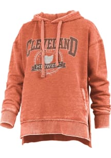 Cleveland Womens Orange  Hooded Sweatshirt