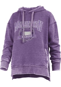 Pressbox Manhattan Womens Purple Vintage Fleece Hooded Sweatshirt