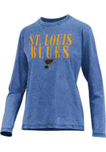 St Louis Blues Womens Blue Vintage LS Tee