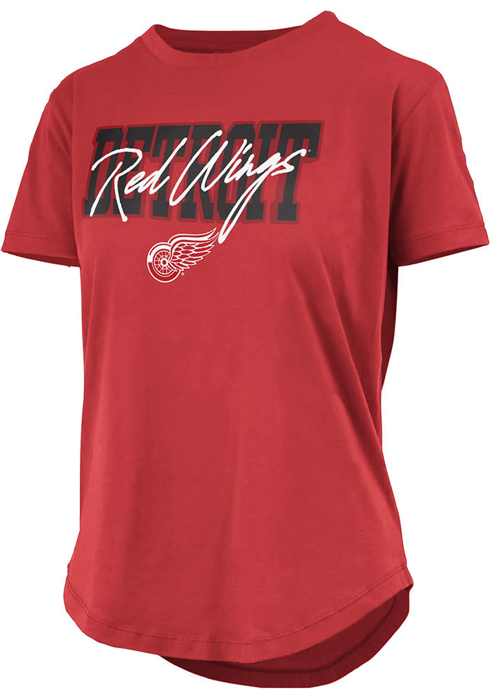 Detroit Red Wings Womens Red Classic Short Sleeve T-Shirt