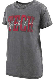 Pressbox Texas Tech Red Raiders Womens Black Burnout Everest Short Sleeve T-Shirt