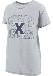 Pressbox Xavier Musketeers Womens Grey Burnout Maxine Short Sleeve T-Shirt