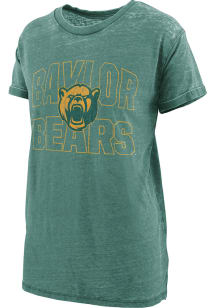 Pressbox Baylor Bears Womens Green Burnout Maxine Short Sleeve T-Shirt