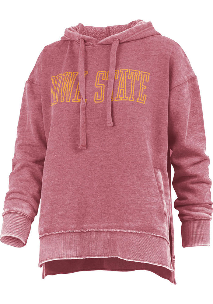 NCAA Iowa State Cyclones Women's Burnout Fleece Sweatshirt - Cardinal Color, Medium, Officially Licensed