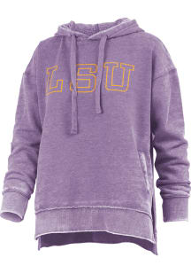 Pressbox LSU Tigers Womens Purple Burnout Marni Hooded Sweatshirt