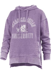 Pressbox TCU Horned Frogs Womens Purple Burnout Rockford Hooded Sweatshirt