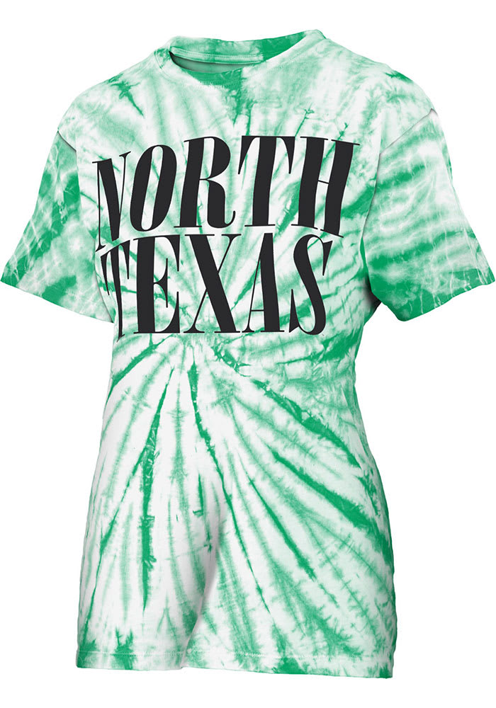 North Texas Mean Green Womens Kelly Green Tie Dye Showtime Short Sleeve T-Shirt