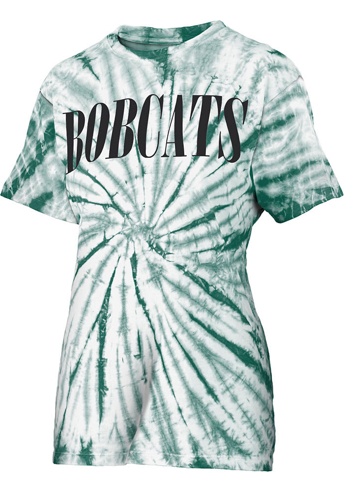 Ohio Bobcats Womens Green Tie Dye Showtime Short Sleeve T-Shirt