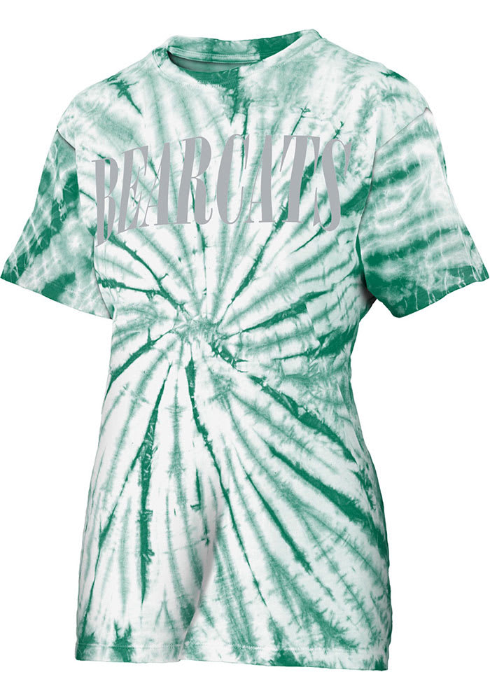 Northwest Missouri State Bearcats Womens Green Tie Dye Showtime Short Sleeve T-Shirt