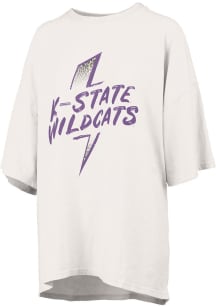 Pressbox K-State Wildcats Womens Ivory Rock and Roll Ruby Tuesday Short Sleeve T-Shirt