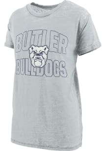 Pressbox Butler Bulldogs Womens Grey Burnout Maxine Short Sleeve T-Shirt