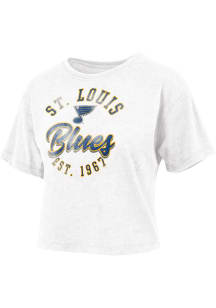 St Louis Blues Womens Ivory Vintage Short Sleeve T-Shirt